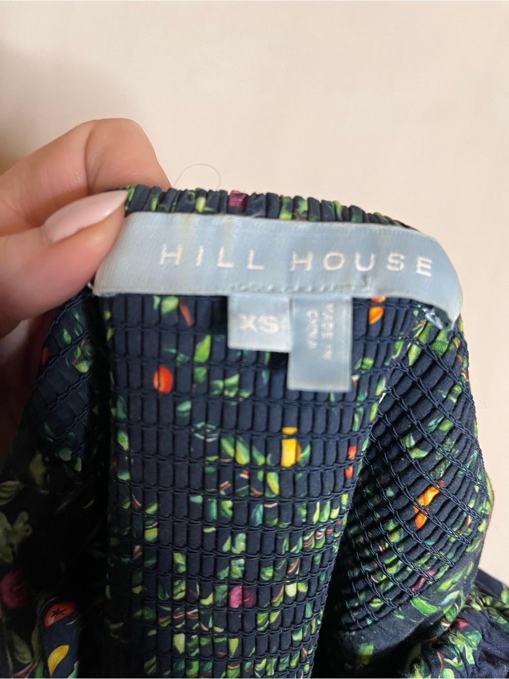 HILL HOUSE HOME Ophelia Midnight Garden Midi Dress XS - Picture 6 of 7